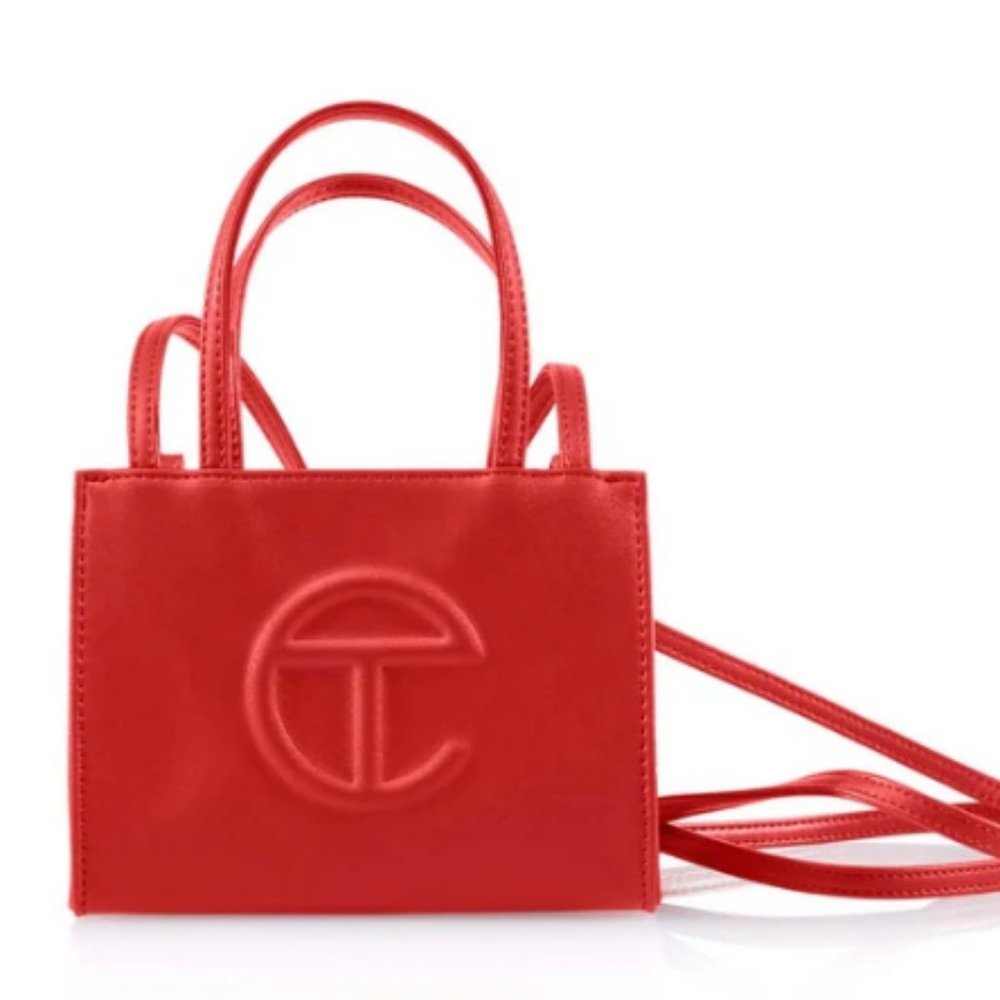 Small Red Telfar Shopping Bag
